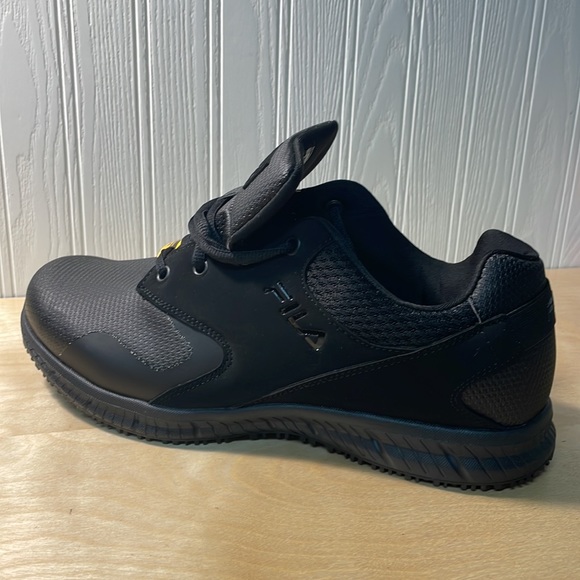 Fila Memory Layers Slip Resistant Work Shoes - Black - Picture 4 of 10